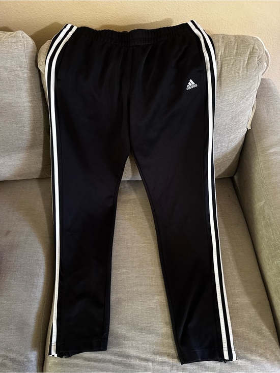 adidas Other - adidas Black Jogger Pants with White Side Stripes